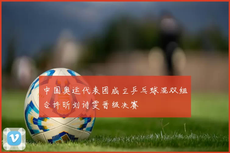 中国奥运代表团成立乒乓球混双组合许昕刘诗雯晋级决赛